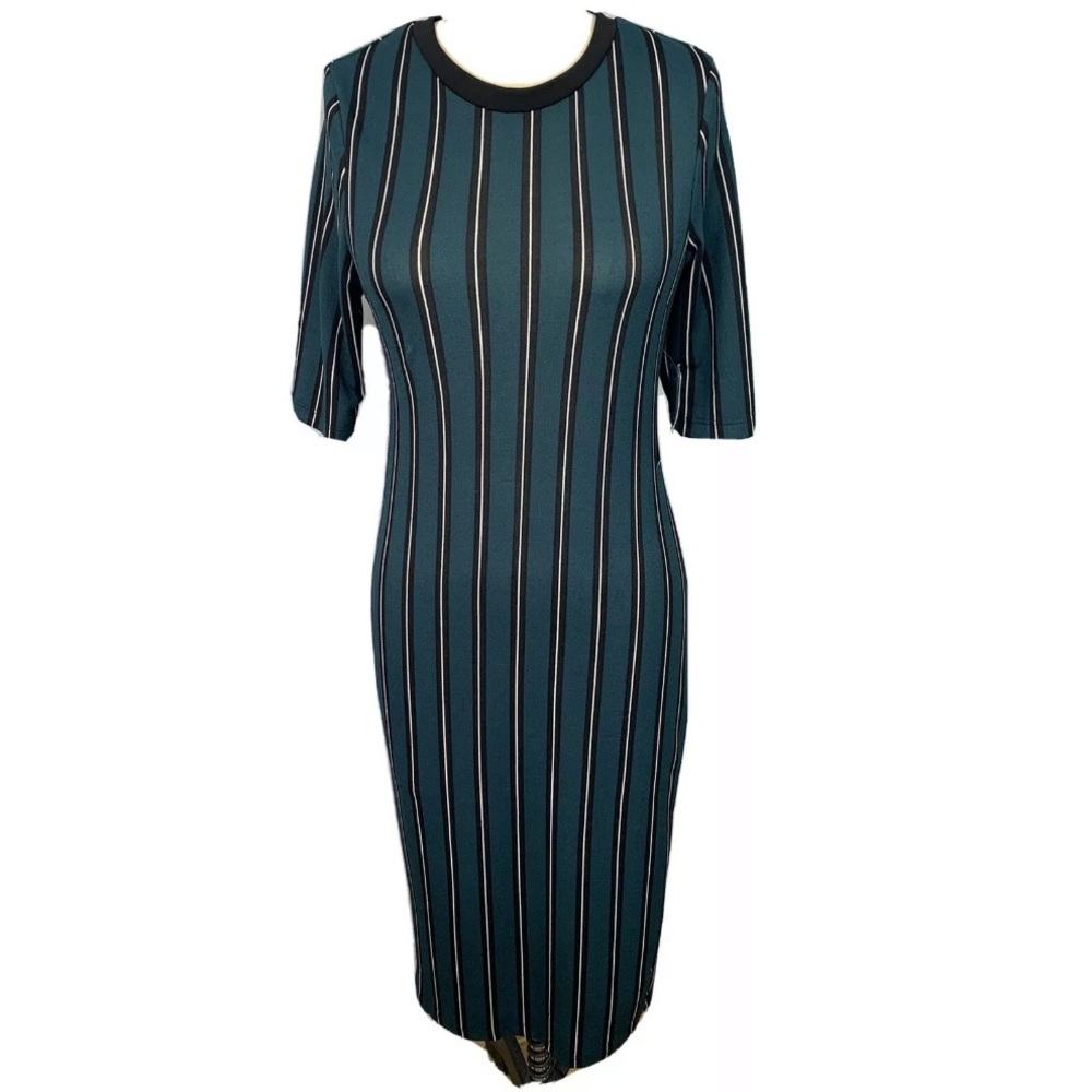 NWT The Vanity Room Striped Midi Dress